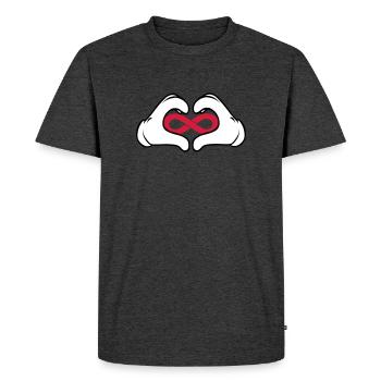 Comic Hand Love Forever (Symbol) - T-shirt Premium bio Homme - anthracite chiné - Devant - Nico (187cm)