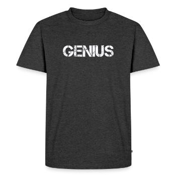 GÉNIE - T-shirt Premium bio Homme - anthracite chiné - Devant - Nico (187cm)