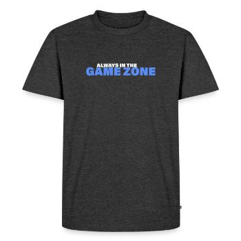 GAME ZONE - Men's Premium Organic T-Shirt - heather anthracite - Front - Nico (187cm)