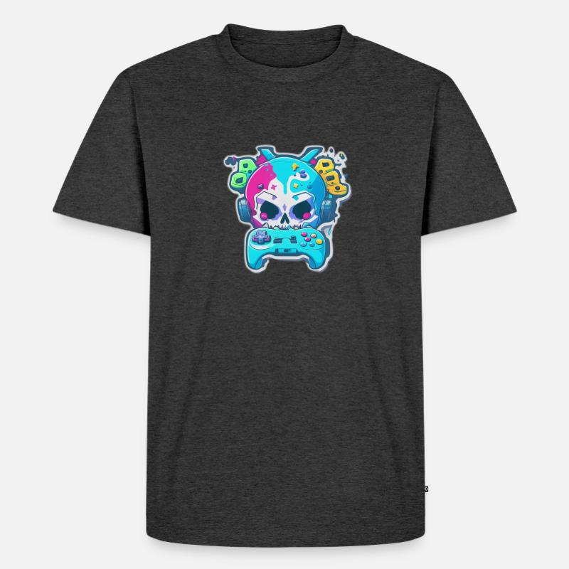 Skullhead Controller - Maglietta ecologica premium da uomo - antracite melange