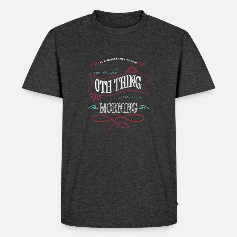 programming language - Männer Premium Bio T-Shirt - Anthrazit meliert