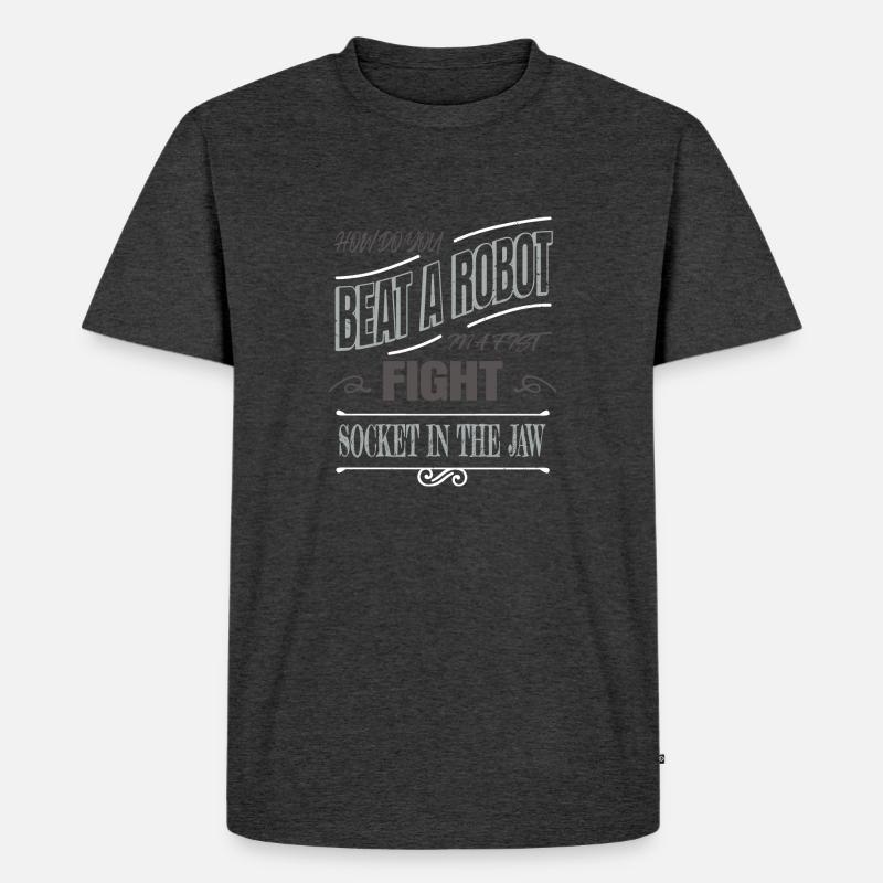 robotics engineering artificial intelligence - Männer Premium Bio T-Shirt - Anthrazit meliert