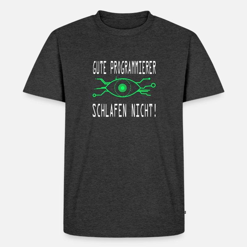 Computerarbeit Programmierung Coding - Männer Premium Bio T-Shirt - Anthrazit meliert