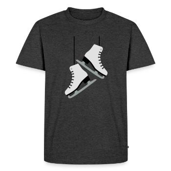 Patinage artistique patins à glace - T-shirt Premium bio Homme - anthracite chiné - Devant - Nico (187cm)