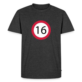 16 - T-shirt Premium bio Homme - anthracite chiné - Devant - Nico (187cm)