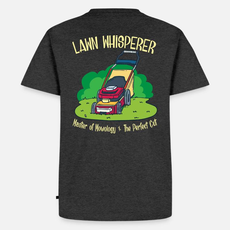 Gärtner Garten Rasenmäher Geschenk - Männer Premium Bio T-Shirt - Anthrazit meliert