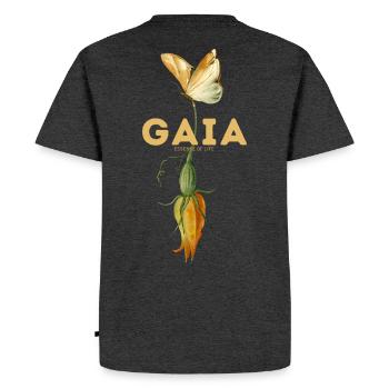 Respire en fleurs - T-shirt Premium bio Homme - anthracite chiné - Dos - Nico (187cm)