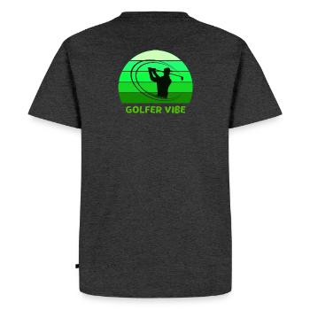 golf, golfeur, fan de golf - T-shirt Premium bio Homme - anthracite chiné - Dos - Nico (187cm)