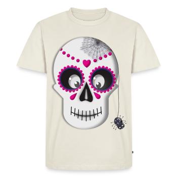 Crâne de sucre - T-shirt Premium bio Homme - blanc cassé - Devant - Nico (187cm)