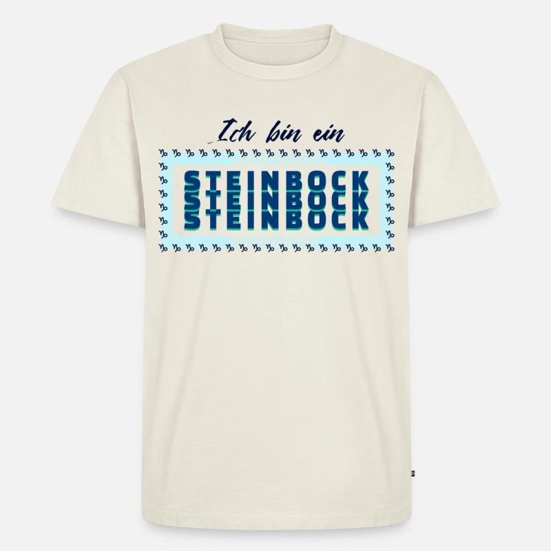 Tierkreiszeichen Steinbock Statement Horoskop - Männer Premium Bio T-Shirt - Naturweiß