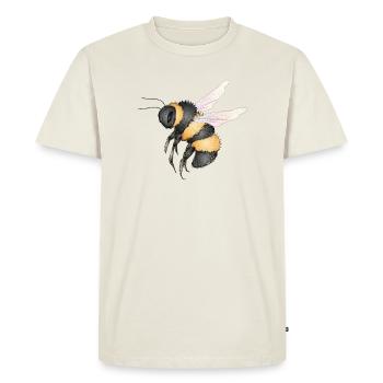 dessin détaillé d’un bourdon volant - T-shirt Premium bio Homme - blanc cassé - Devant - Nico (187cm)
