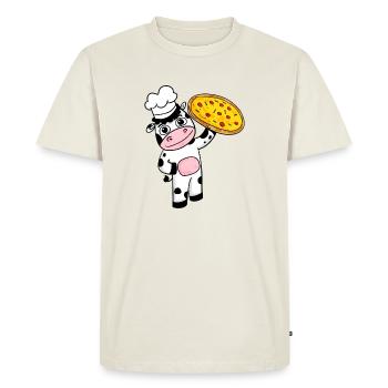 Pizza Chef Pizza Chef Cow Italy - Men's Premium Organic T-Shirt - off white - Front - Nico (187cm)