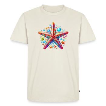 Étoile de mer - T-shirt Premium bio Homme - blanc cassé - Devant - Nico (187cm)