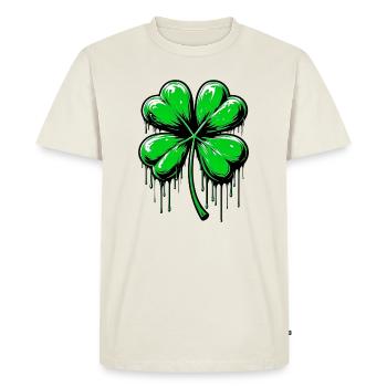 Four-leaf clover - Men's Premium Organic T-Shirt - off white - Front - Nico (187cm)