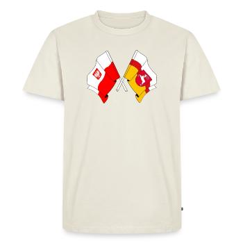 Drapeau de la Pologne, Lubin croisé - T-shirt Premium bio Homme - blanc cassé - Devant - Nico (187cm)