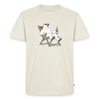 ChillBear - Männer Premium Bio T-Shirt - Naturweiß - Vorne - Nico (187cm)