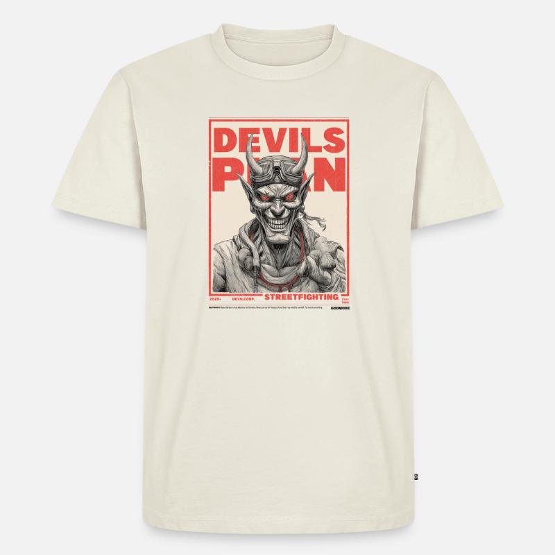 Devils Plan - Männer Premium Bio T-Shirt - Naturweiß