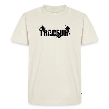 Parkour Traceur black - Men's Premium Organic T-Shirt - off white - Front - Nico (187cm)