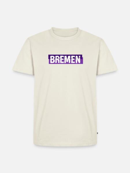 Bremen - Hansestadt - Banner - Männer Premium Bio T-Shirt - Naturweiß