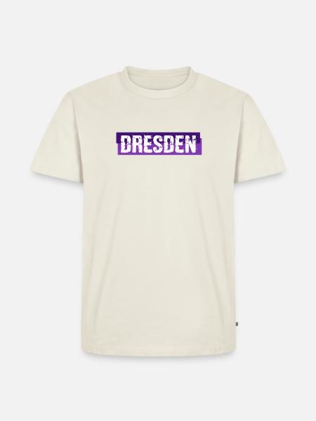 Dresden Banner - Sachsen - Deutschland - Männer Premium Bio T-Shirt - Naturweiß
