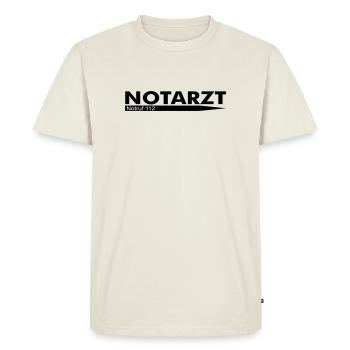 Urgence docteur appel d'urgence 112 - T-shirt Premium bio Homme - blanc cassé - Devant - Nico (187cm)
