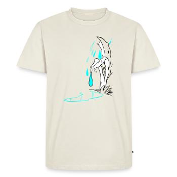 Drop illustration - Men's Premium Organic T-Shirt - off white - Front - Nico (187cm)