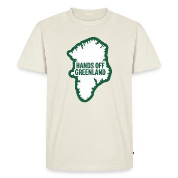 Pas touches au Groenland ! - Groenland / Grønland - T-shirt Premium bio Homme - blanc cassé - Devant - Nico (187cm)