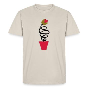 Dafty tulip from Holland - Men's Premium Organic T-Shirt - beige - Front - AI Model Male 185 dark (185cm)