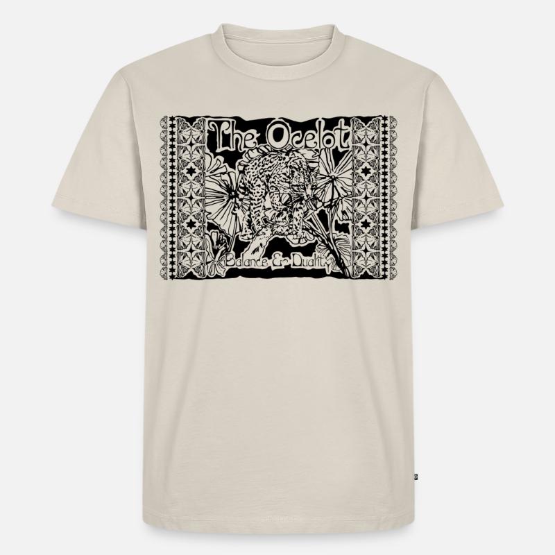 DER OCELOT - Männer Premium Bio T-Shirt - Beige