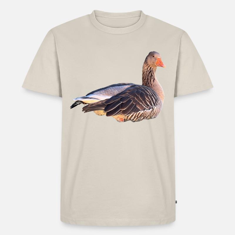 Graugans - Männer Premium Bio T-Shirt - Beige