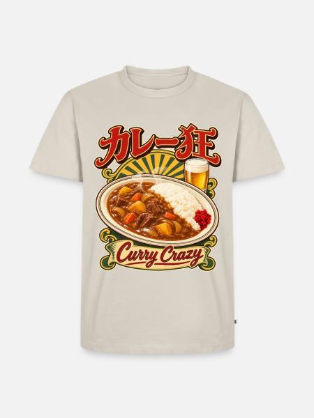 Curry Crazy - Männer Premium Bio T-Shirt - Beige