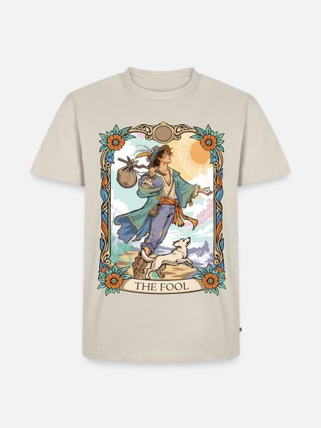 Das verrückte TAROT - Männer Premium Bio T-Shirt - Beige