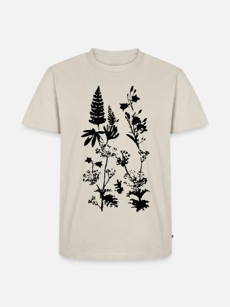 WIESENPFLANZEN - Männer Premium Bio T-Shirt - Beige