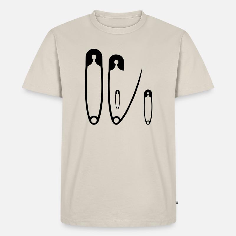 Schwanger mit 2. Kind - Männer Premium Bio T-Shirt - Beige