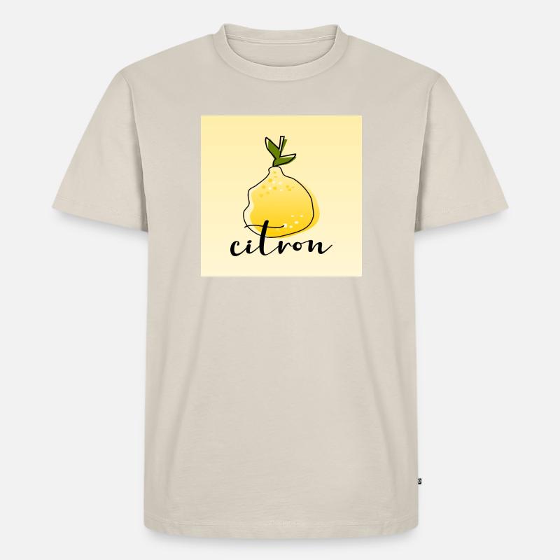 Zitrone - Männer Premium Bio T-Shirt - Beige