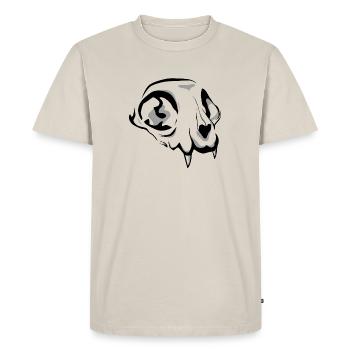 Crane de chat - T-shirt Premium bio Homme - beige - Devant - AI Model Male 185 dark (185cm)