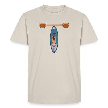 LETTRE T - KAYAK - T-shirt Premium bio Homme - beige - Devant - AI Model Male 185 dark (185cm)