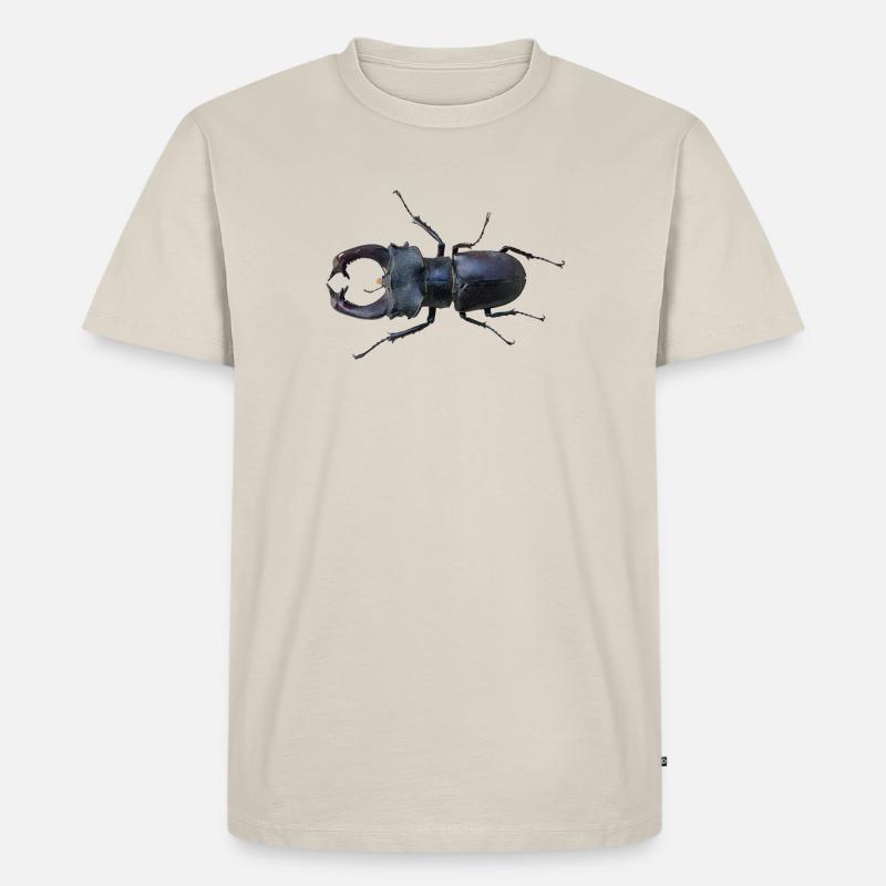 Hirschkäfer  - Männer Premium Bio T-Shirt - Beige