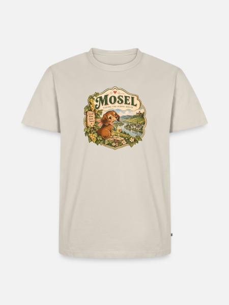 Mosel Taking The Scenic Route - Männer Premium Bio T-Shirt - Beige