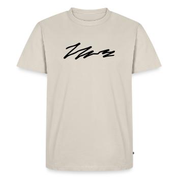 Stelvio Pass – Maillot de Stelvio Road - T-shirt Premium bio Homme - beige - Devant - AI Model Male 185 dark (185cm)