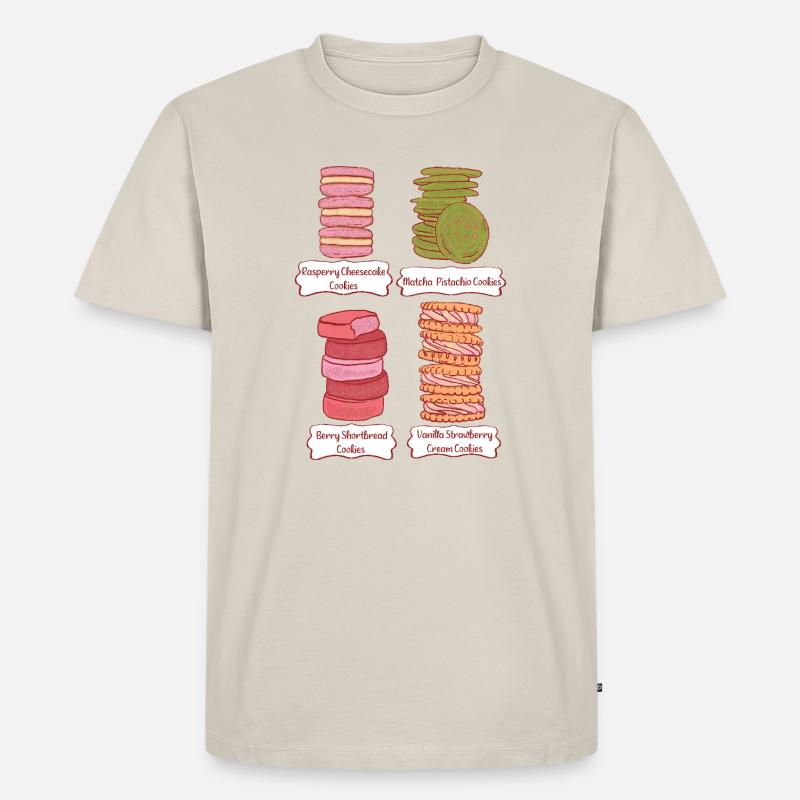 Pastellcookies Stack-Design - Männer Premium Bio T-Shirt - Beige