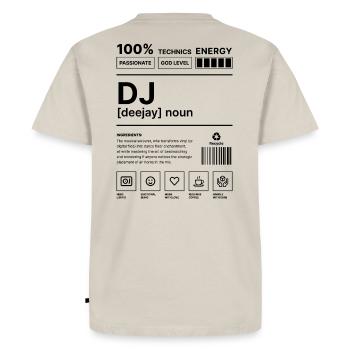 DJ Vibes Black - Männer Premium Bio T-Shirt - Beige - Hinten