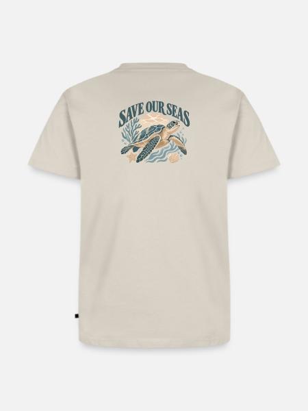 Save Our Seas Sea Turtle - Männer Premium Bio T-Shirt - Beige
