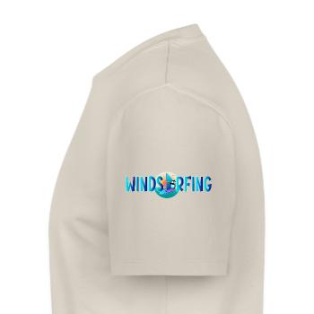 Pingouin de planche à voile - T-shirt Premium bio Homme - beige - Gauche - AI Model Male 178 dark (178cm)