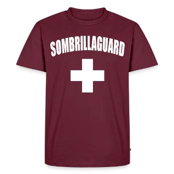Parasol de garde, sauveteur - T-shirt Premium bio Homme - bourgogne - Devant - AI Model Male 185 light (185cm)