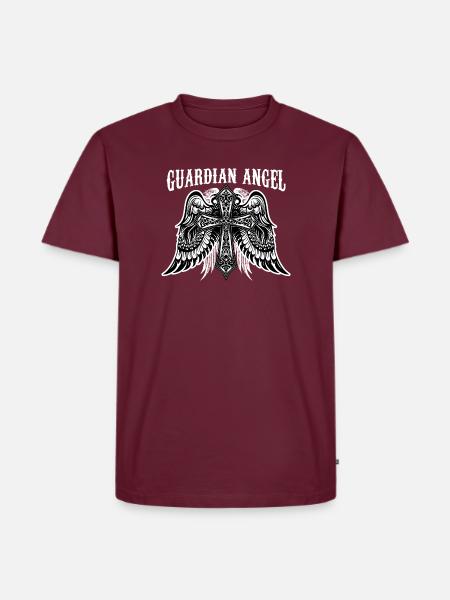 Guardian Angel Engel - Männer Premium Bio T-Shirt - Burgunderrot