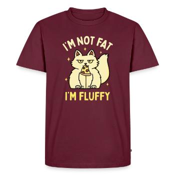 I'm Not Fat I'm Fluffy - Men's Premium Organic T-Shirt - burgundy - Front - AI Model Male 185 light (185cm)