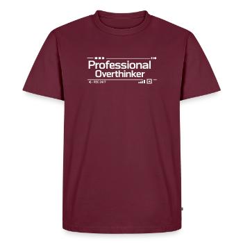 INTELLECTUEL PROFESSIONNEL : Nerd - T-shirt Premium bio Homme - bourgogne - Devant - AI Model Male 185 light (185cm)