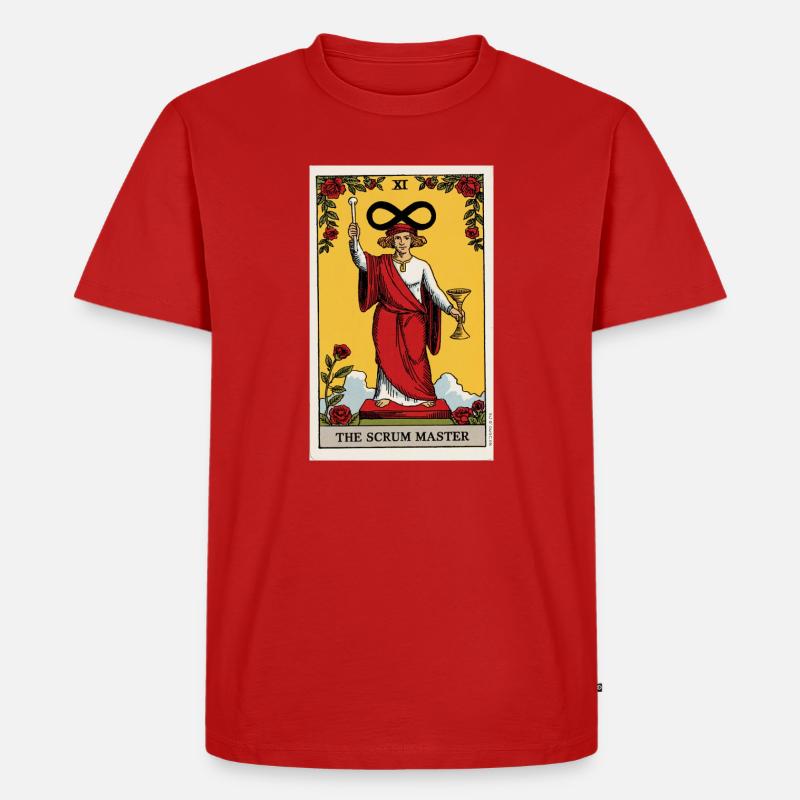 Das Infinity Tarot Scrum Master Design - Männer Premium Bio T-Shirt - Rot