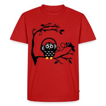 Listen to music - Men's Premium Organic T-Shirt - red - Front - Nico (187cm)